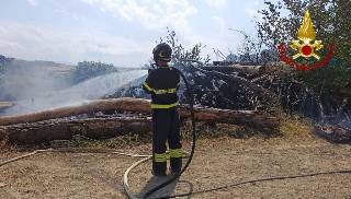 Incendio a Ostra, in fiamme un campo di stoppie